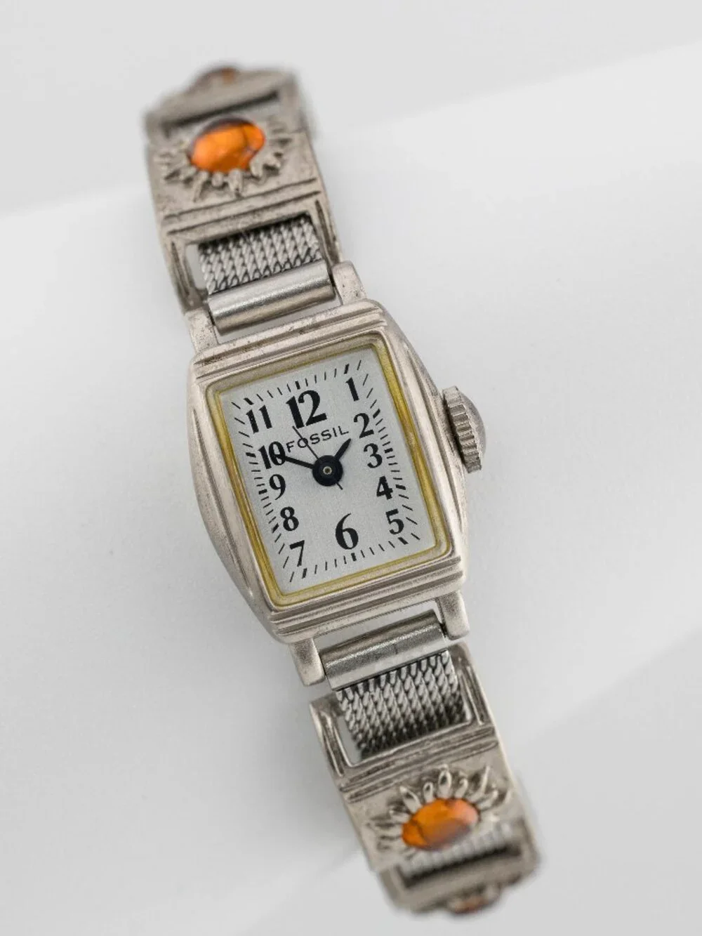 FOSSIL EC-8848 Vintage Mesh Quartz Analog Women's Watch New Battery